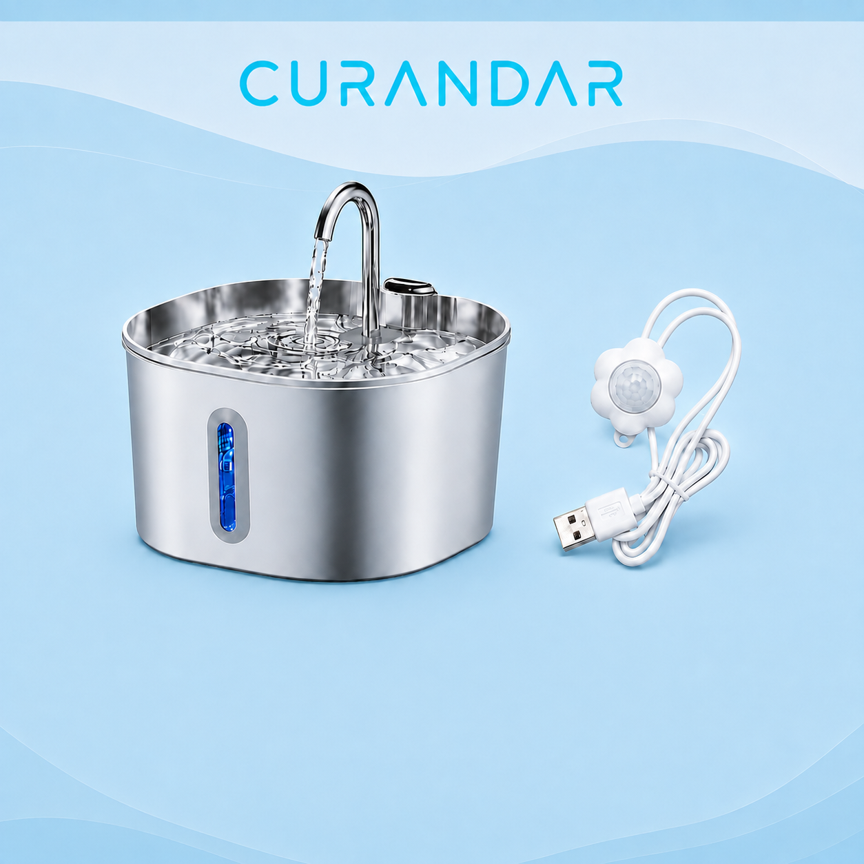 Fuente de agua para gatos Curandar 2.2L