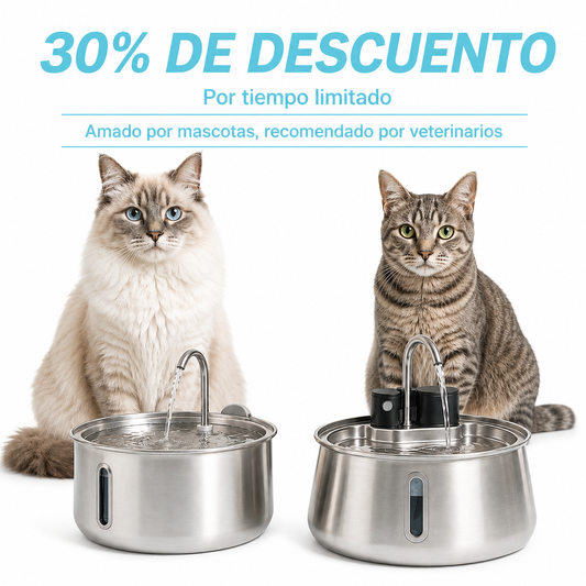 Fuente de agua para gatos Curandar 2.2L