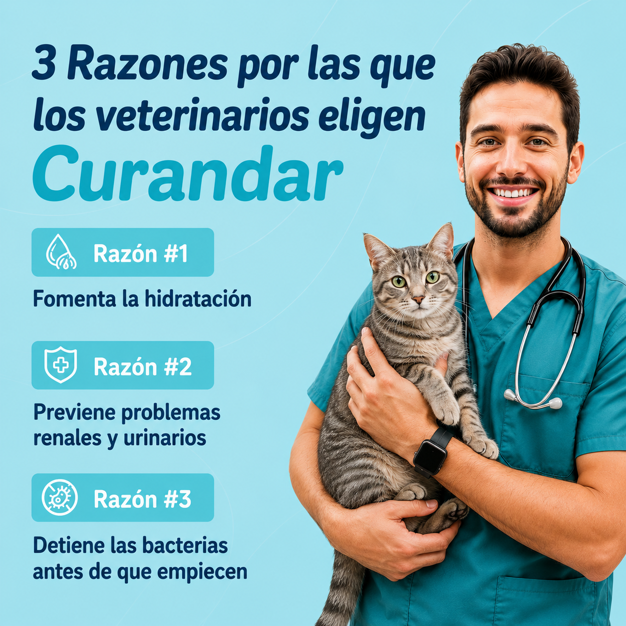 Fuente de agua para gatos Curandar 2.2L