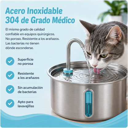 Fuente de agua para gatos Curandar 2.2L