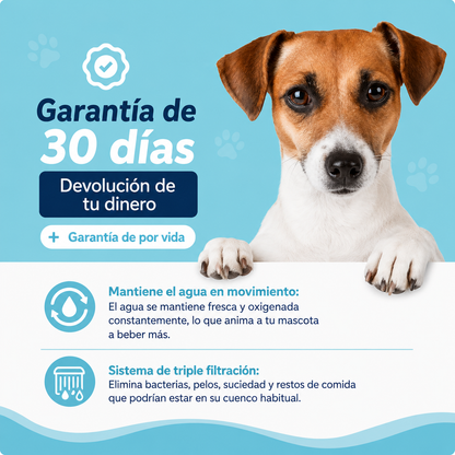 Fuente de agua Curandar para perros de 2.2 L